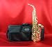 Musical Instruments : Maybach Alto Saxophone - Rose Brass with Gold Keys and Selmer Mouthpiece, 2 YEAR WARRANTY
