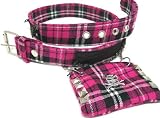 Hot Pink Plaid Skull Purse Belt Punk Rockabilly 31-36