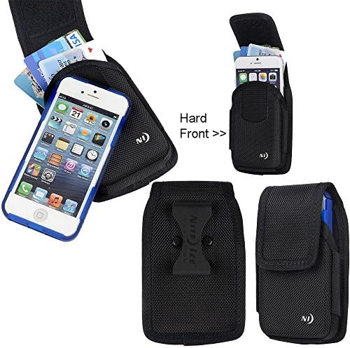 Hard Shell Front Heavy Duty Rugged Cargo Case with Extra Pocket fits Nokia Lumia 640 XL.