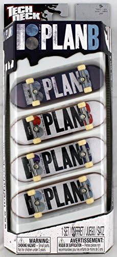4 TECH DECK 96mm FINGERBOARDS - PLAN B BOARDS (Blue/White) - Retired - New