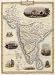 1800's SOUTHERN INDIA CALCUTTA MAP VINTAGE POSTER