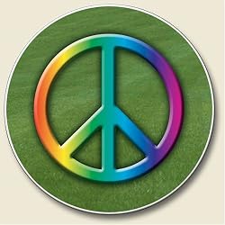 Peace Sign Auto Coaster, Single Coaster for Your Car