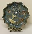 Handcrafted Aqua Blue Stoneware Decorative Plate (9 inch)