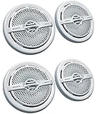 4) Sony XS-MP1611 6.5" 280 Watt Dual Cone Marine Speakers Stereo White XSMP1611