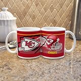 NFL Kansas City Chiefs 11-Ounce White Helmet Mug (2 Pack)