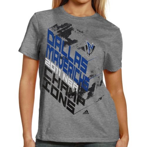 adidas Dallas Mavericks 2011 NBA Champions Ladies Epic Title Tri-Blend T-Shirt - Gray (Small)