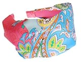 L. Erickson USA Scarf Headband - Hippie Paisley Pink 100% Silk Print