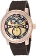 GV2 by Gevril Men's 4043R5 Powerball Rose-Gold PVD Big Date Brown Rubber Watch from GV2 by Gevril
