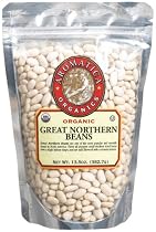 Aromatica Organics Great Northern Beans, 13.5-Ounce Bags (Pack of 6)