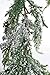 Factory Direct Craft Weather Resistant Snowy Cedar Garland - Winter Greenery ICY Juniper Pine Christmas Garland - Holiday Lodge Decoration (Size - 6 feet Long)