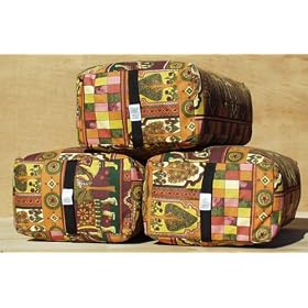 Bheka Rectangular 100% Cotton Yoga Bolster (India Ruby Print)