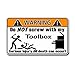 Do Not Screw with Toolbox Warning Vinyl Decal Sticker