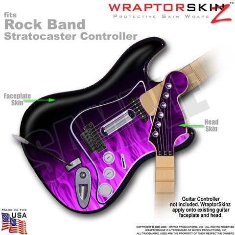 Fire Purple WraptorSkinz Skin fits Rock Band Stratocaster Guitar for Nintendo Wii, XBOX 360, PS2 & PS3 (GUITAR NOT INCLUDED)