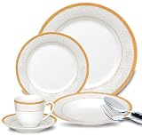 Lorren Home Trends Porcelain Dinnerware Set, 20-Piece