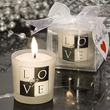LOVE design candle favors (Set of 12)