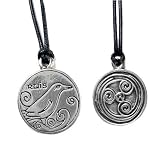 Ruis, Celtic Astrology Two Sided Pewter Pendant on Cord Necklace