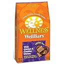 Wellness WellBars Wheat Free Chicken &amp; Cheddar Natural Crunchy Dog Treat Biscuits, 20-Ounce Box