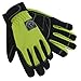 Womanswork Stretch Gardening Glove with Micro Suede Palm, Lime Green, Small
