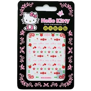 Hello Kitty Nail Sticker (Black Flower/Heart/Stars)