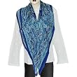 Head Scarf Silk Square Handpainted 44 x 44 inches