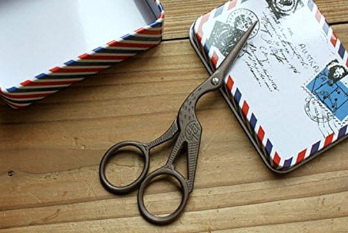 PK® Sewing scissors shears professional fiskars case set pinking small sharpener Retro Vintage Style Handmade Heron Egret