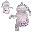 Texas Rangers MLB Home Run Snowman Ornament (3")
