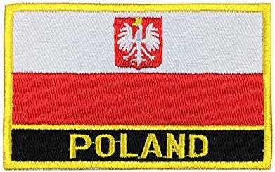 Poland Flag Patch Embroidered Bag Hat Iron on Patch Flag Patches