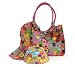 Wild Child Flowered Beaded Beach Bag with Sarong and Hat
