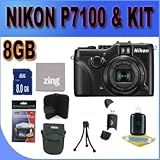 COOLPIX P7100 10.1 MP Digital Camera with 7.1x Optical Zoom NIKKOR ED Glass Lens and 3-Inch Vari-Angle LCD W/8GB SDHC Memory + Shock Proof Deluxe Case w/Strap + Memory Card Wallet + Zing Microfiber Cleaning Cloth + Mini Tripod + Accessory Saver Bundle!