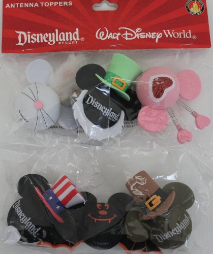 Disneys Hoilday Car Antenna Topper Pack Of 6- Disney Parks Exclusive & Limited Availability