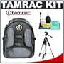 Tamrac 5585 Expedition 5x Digital SLR Camera & Laptop Backpack (Black/Gray) + Tripod + Accessory Kit for Canon Rebel T3, T3i, T1i, T2i, EOS 60D, 5D, 7D, Nikon D3000, D3100, D5000, D5100, D7000, D300s, Olympus Evolt E-5, E-30, E-620 & Sony Alpha A560, A580, A33, A35, A55