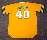 RICH HARDEN Oakland Athletics 1970's Majestic Cooperstown Throwback Baseball Jersey