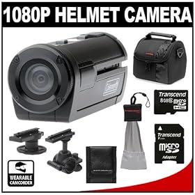 Click here to buy Coleman Xtreme Sports Waterproof 1080p HD Helmet Wearable Camcorder Video Camera (Black) with 8GB Card + Case +... by Coleman.