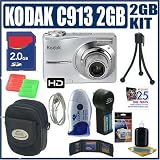 Kodak EasyShare C913 9.2 MP Digital Camera + 2GB Deluxe Accessory Kit