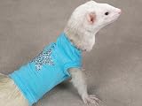 Biddie Buddies Rhinestone Star Teal Blue Ferret Tee Shirt Large