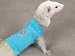 Biddie Buddies Rhinestone Star Teal Blue Ferret Tee Shirt Large