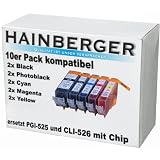 10 Druckerpatronen mit Chip und F�llstandanzeigevon "Hainberger"