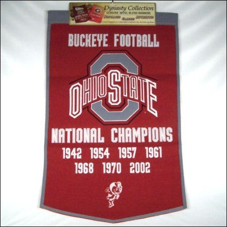 Buy OHIO STATE BUCKEYES FOOTBALL WOOL CHAMPIONSHIP BANNER! by Champions on Display