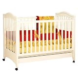 Athena Jeanie Baby Crib with Drawer (Without Drop Side Function) (White)
