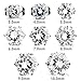 Men,Women's 3~10mm Stainless Steel Studs Earrings CZ Royal King Crown Flower Vintage Elegant