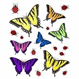 Large Butterflies Dry Rub Transfers