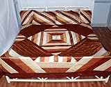 Matching Patch Work Heavy Embroidery Work Silk Bedspread with Pillow & Cush ....