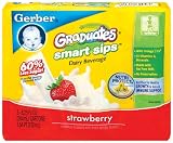 Gerber Smart Sips, Strawberry, 8.25-Ounce Aseptic Boxes (Pack of 18)