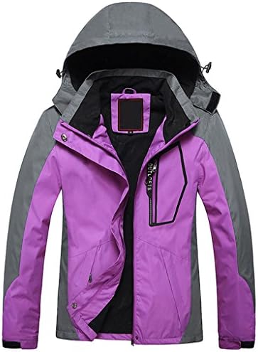 Cloudy Women Sportswear Hooded Softshell Outdoor Raincoat Waterproof Jacket(Purple,US S/AsianXL)