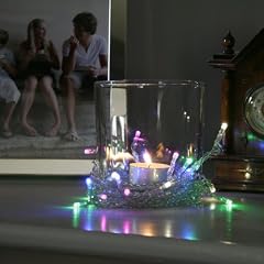 20er LED Lichterkette bunt, batteriebetrieben - Dauerbetrieb