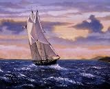East Wind Sails by Unknown. LAMINATED. 20.00 inches width by 16.00 inches height. Highest Quality Art Poster Print