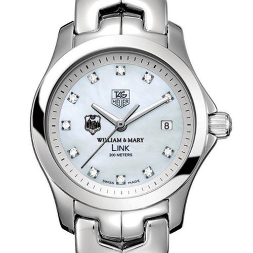 William Mary TAG Heuer Watch - Womens Link with Mother of Pearl Dial William Mary TAG Heuer Watch - Womens Link with Mother of Pearl Dial
