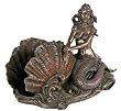 Mermaid Multipurpose Shell Holder - Cold Cast Resin - 7'' Height