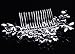 Bridal Wedding Flower Crystal Rhinestone Hair Clip Comb Pin Diamante Silver with Gift Bag
