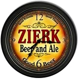 Zierk 's Beer and Ale Black Cascading Pub Style Wall Clock